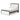 Kendanport Upholstered Bed - White/Brown / Queen