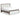 Kendanport Upholstered Bed - White/Brown / King