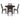 Langwest Round Dining Table and 4 Chairs (Set of 5) - Brown