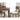 Tameride Rectangular Dining Table and 4 Chairs (Set of 5) - Brown