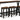 Wildenauer Rectangular Counter Height Dining Table and 3 Barstools Set - Brown/Black