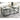 Donnesta Rectangular Table (Set of 3) - Gray/Black