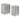 Traleena Square Nesting End Table (Set of 2) - Silver Finish